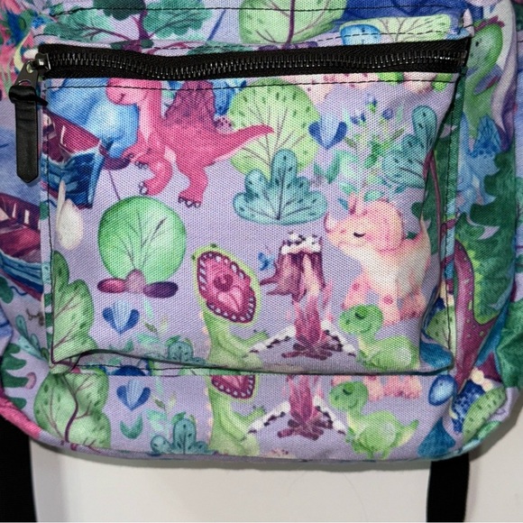 Society6 Dinosaur Bookbag/Backpack EUC - Picture 2 of 11